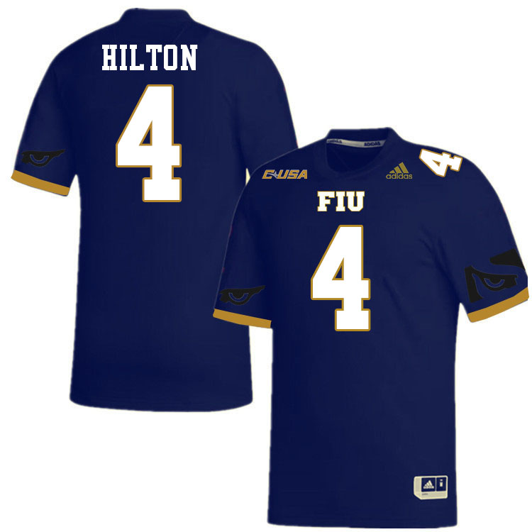 #4 T.Y. Hilton FIU Jersey,Florida International University Panthers Football Jersey-Navy